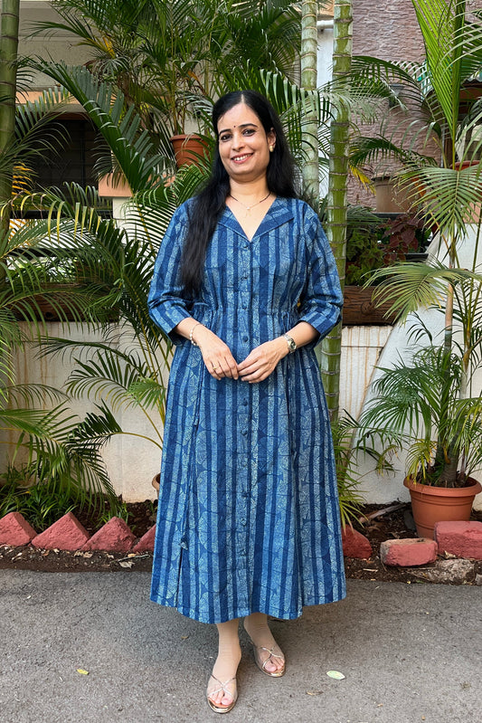 Pallavi Hand Block Printed Cotton Dress