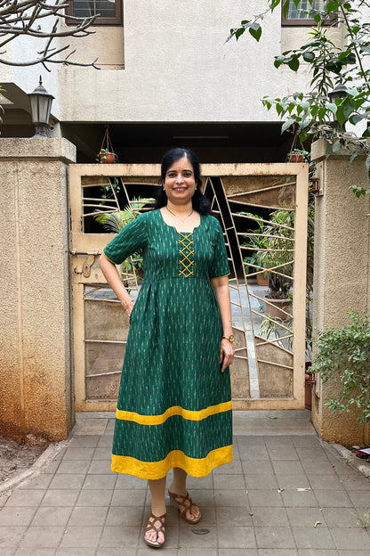 Pooja Ikkat Cotton Dress