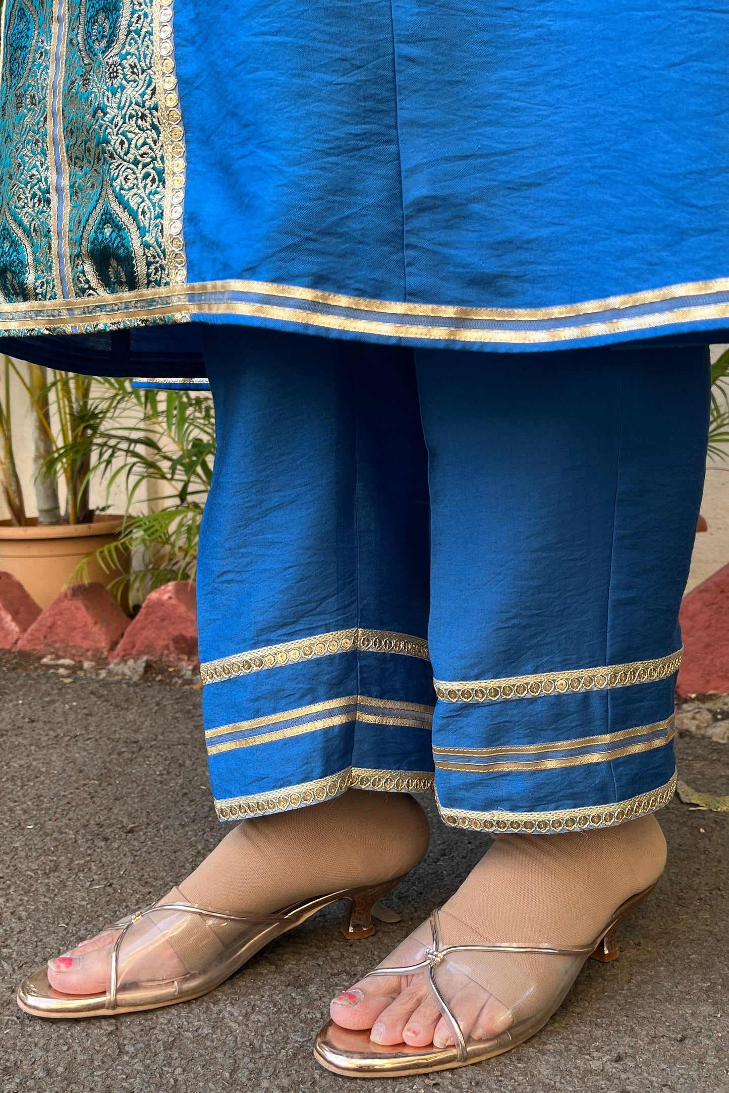 Radhika Cotton Silk Kurta (With Add-on Bottom)