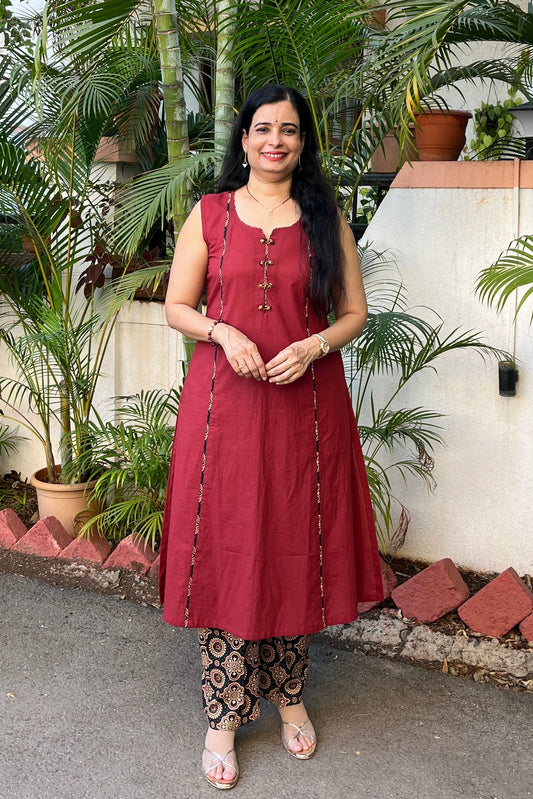 Samaira cotton kurta (With Add - on Bottom)