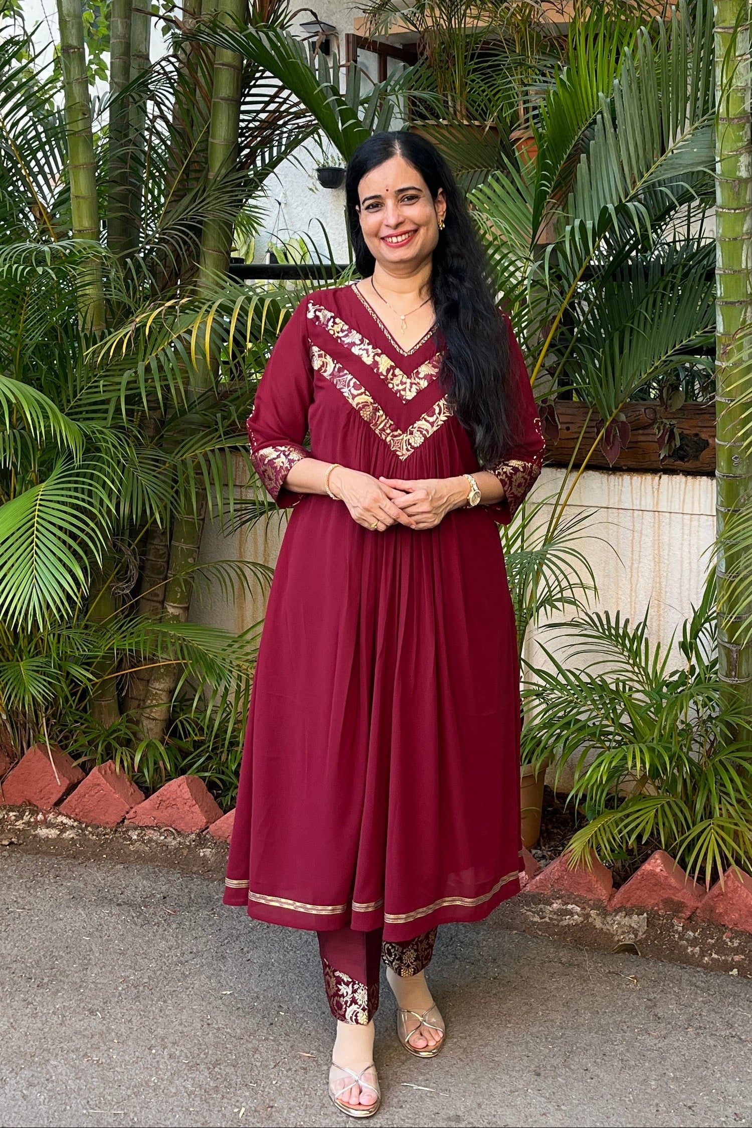 Buy Handwork Gorgette Kurta In India