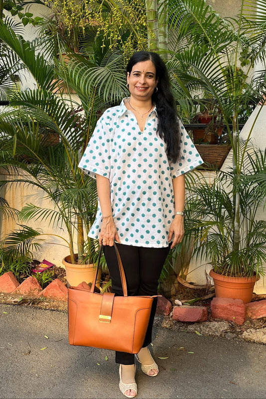 Vrushali Block Printed Cotton Top