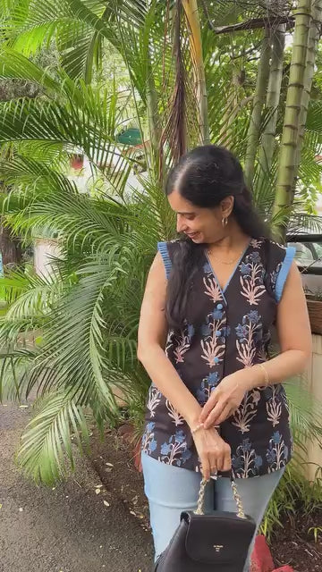 Aparna Block Printed Cotton Top