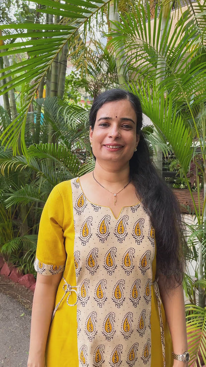 Aradhya Kalamkari Cotton Kali Dress